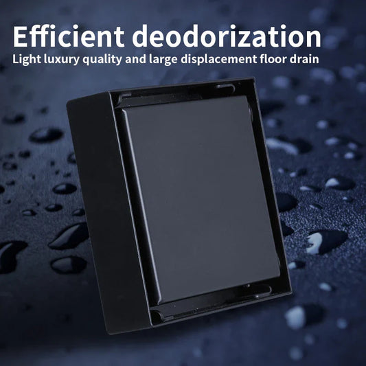 DecorBites™ Brass Square Shower Floor Drain with Hair Strainer - Bathroom Shower Accessory