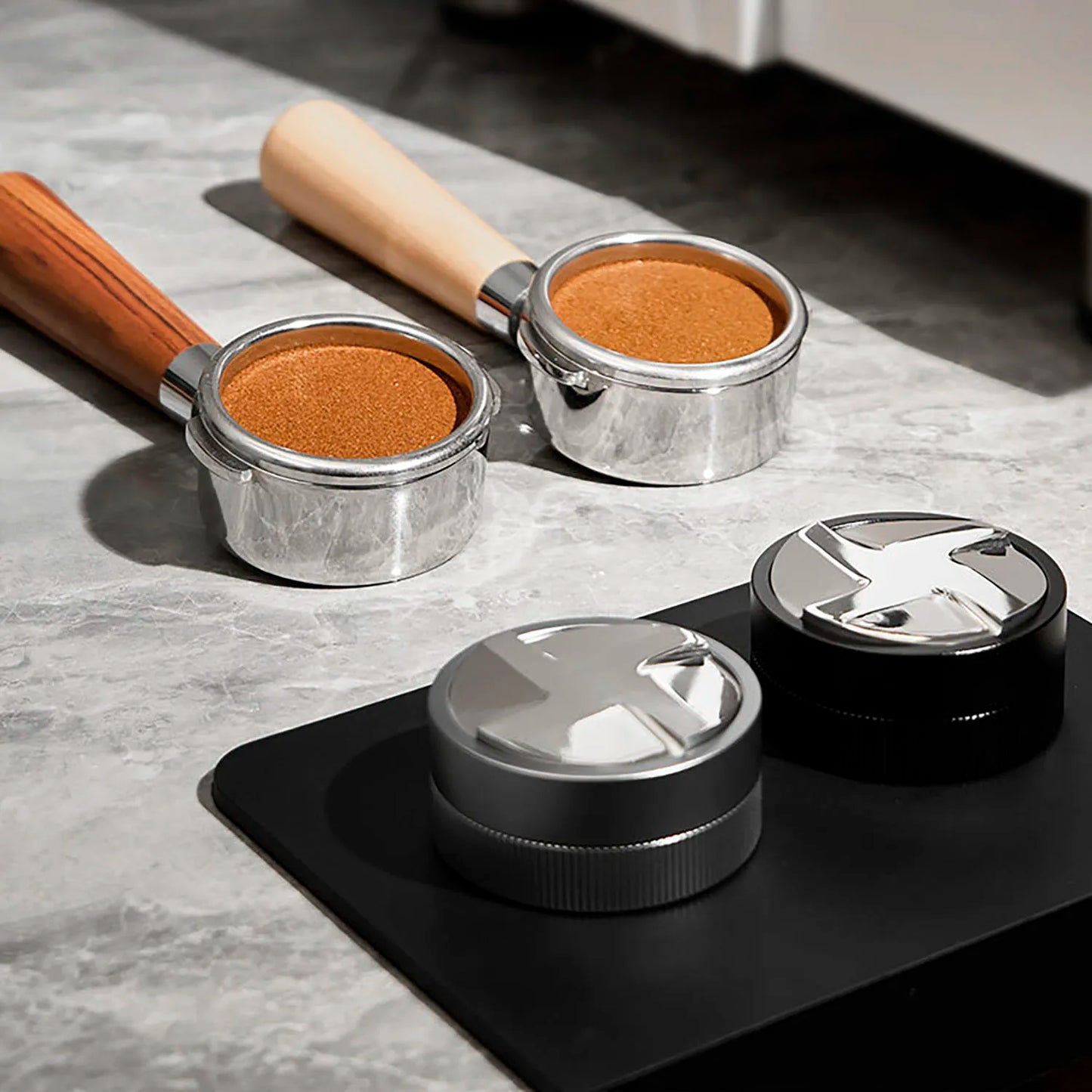 DecorBites™ Espresso Tamper: Automatic Gravity Powder Tamping Tool for Barista, Coffee Maker