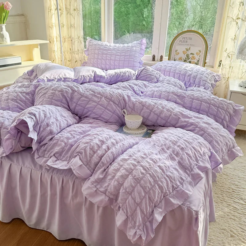 Solid Cotton Duvet Set