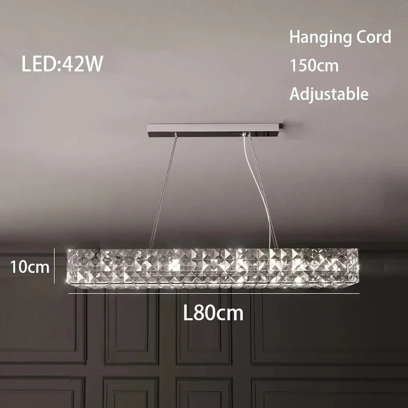 Lámpara de araña LED de cristal DecorBites™ - Iluminación moderna y lujosa para la sala de estar