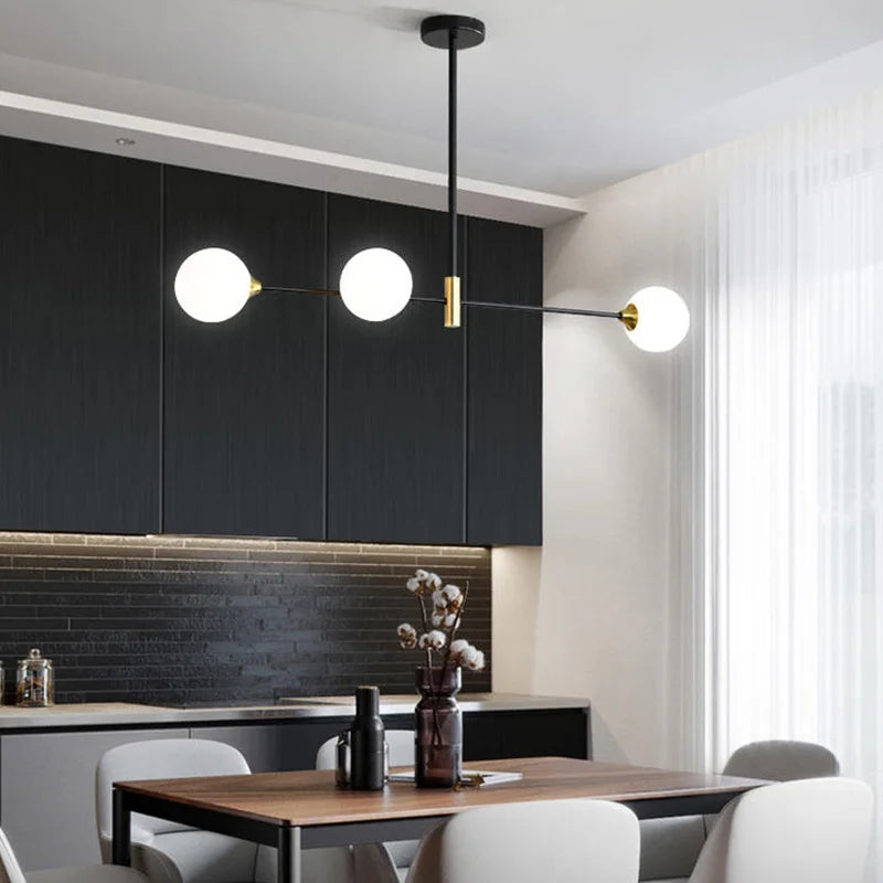 ثريا DecorBites™‎ على شكل كرة زجاجية للديكور المنزلي العصري والإضاءة