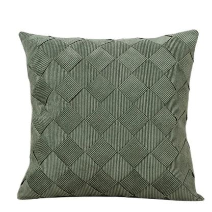 DecorBites™ Grey Weaving Luxury Pillow Cover 45x45cm for Sofa Livingroom Bedroom