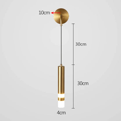 DecorBites™ Gold LED Wall Lamp: Luxurious Nordic Spotlight for Home Bedside, Living Room, Bed Wall Light