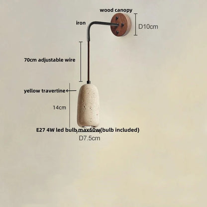 DecorBites™ LED Travertine Stone Wall Lamp - Modern Nordic Stair Light