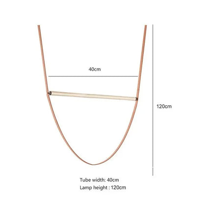 DecorBites™ Glass Tube Pendant Lamp: Modern LED Lighting for Living Room, Duplex Villa Staircase