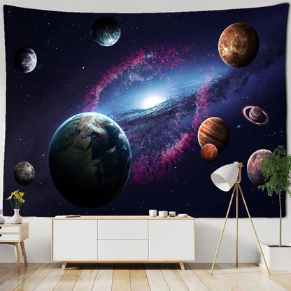 Astro Universe Tapestry Wall Hanging - Psychedelic Hippie Art by Decobites