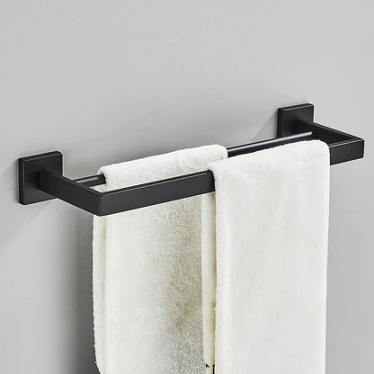 Toallero DecorBites™ negro de 40 cm, acero inoxidable SUS304, moderno, dorado, para montaje en pared