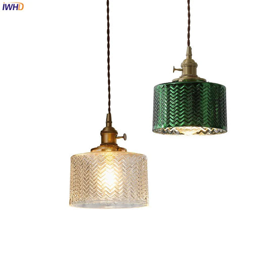 DecorBites™ Green Glass LED Pendant Lights for Indoor Lighting in Home, Living Room, Bar & Coffee