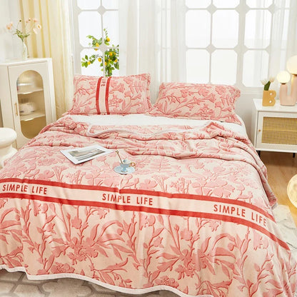 Manta de franela afelpada DecorBites™ - Funda de sofá y sábana para cama Queen doble, ideal para todas las estaciones