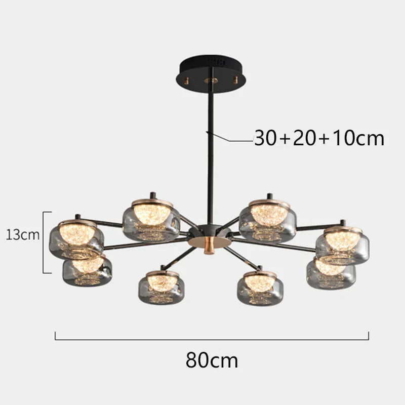 DecorBites™ LED Chandelier Lighting for Living, Bedroom, Dining Room - Pendant Lamp Fixture