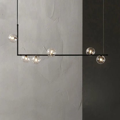 DecorBites™ Glass Black Chandelier Pendant Lamp Nordic Modern Living Room Light