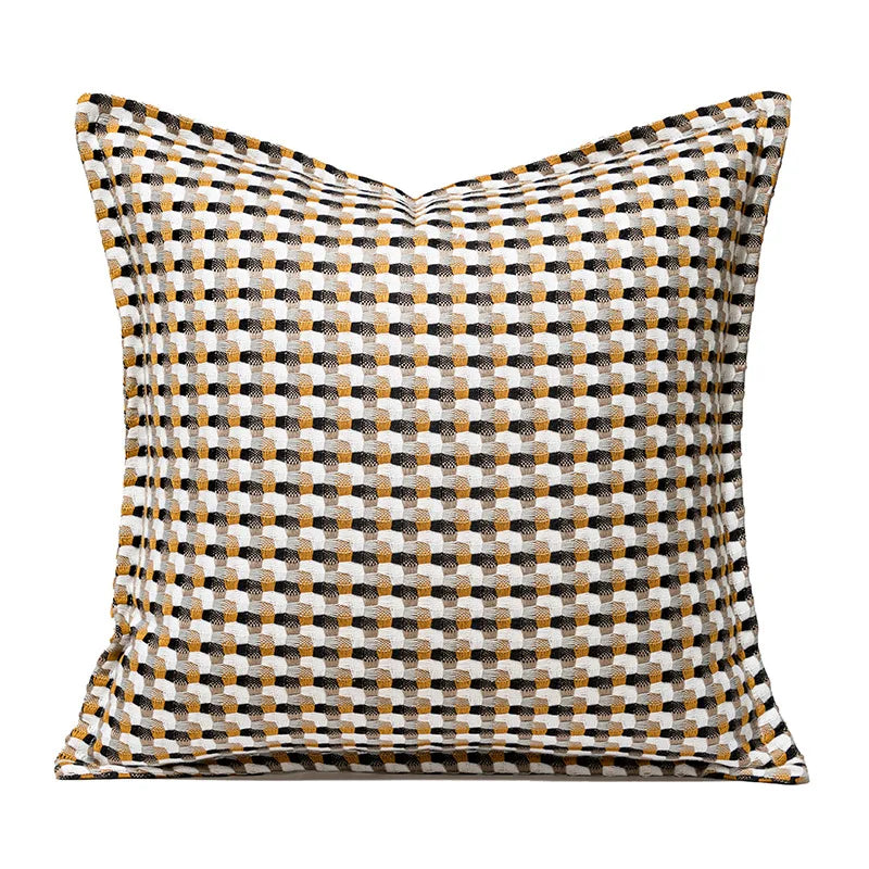 Suede Geometric Cushion Cover