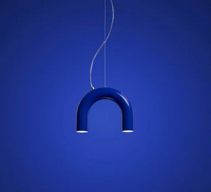 ثريا ديكوربايتس™ المعدنية الزرقاء المقوسة - تصميم عصري لديكور المنزل