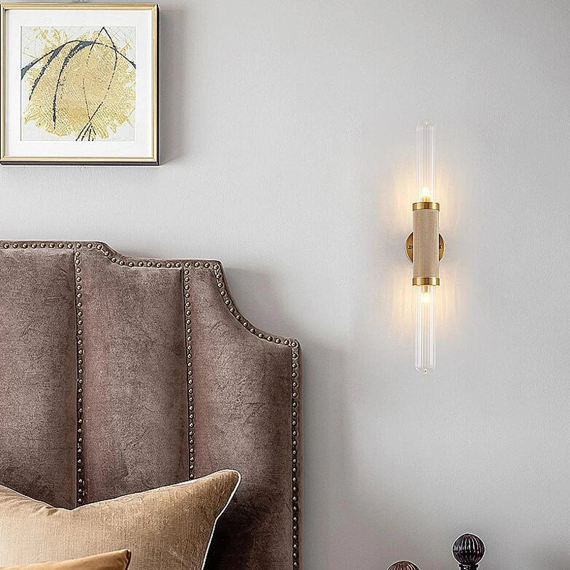 DecorBites™ Glass Wall Lamp Iron LED Light for Home Decor & Illumination