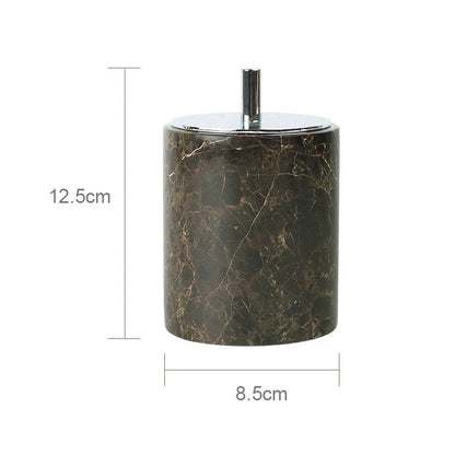 DecorBites™ Emperador Dark Marble Bathroom Set with Luxury Accessories