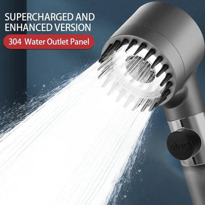 DecorBites™ High Pressure Black Shower Head Rainfall with 3 Modes & Filter Holder