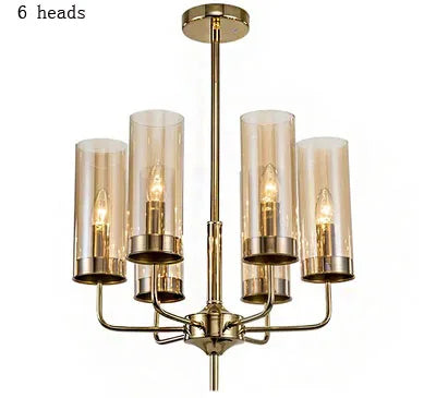 DecorBites™ Glass Chandelier: Elegant Nordic Design Hanging Lamp for Kitchen Island, Restaurant, and Home