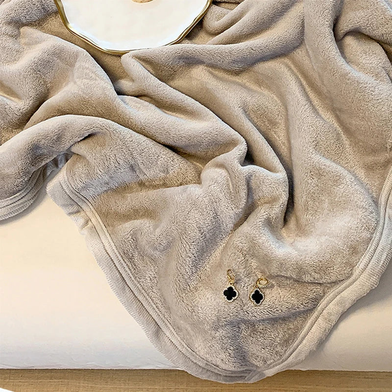 DecorBites™ Coral Velvet Summer Blanket: Extra Soft, Skin-friendly, Machine Washable