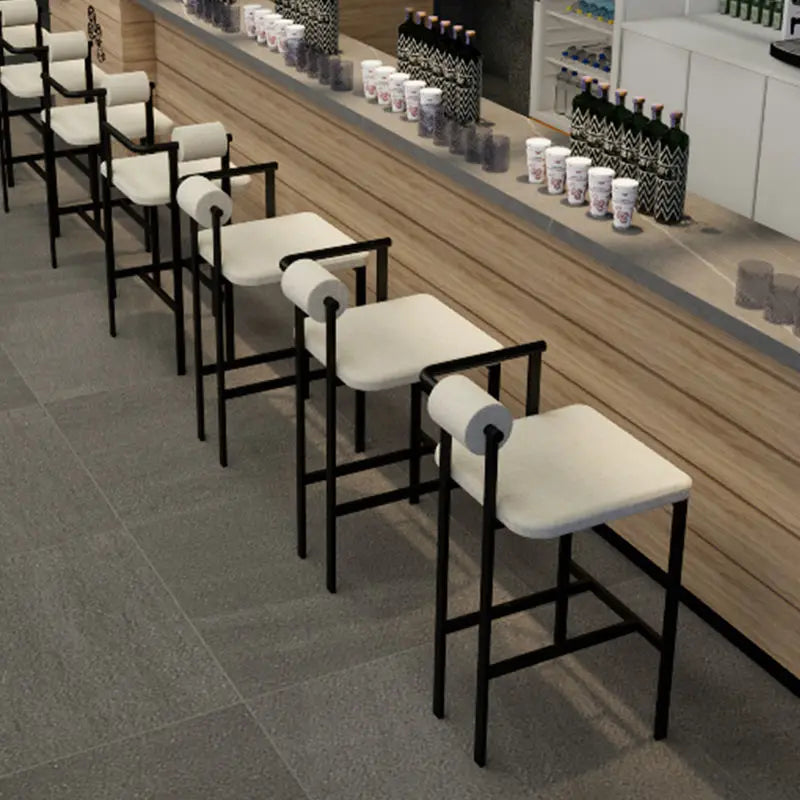 Silla de bar estilo industrial DecorBites™: Taburete alto para el hogar y la recepción, diseño nórdico