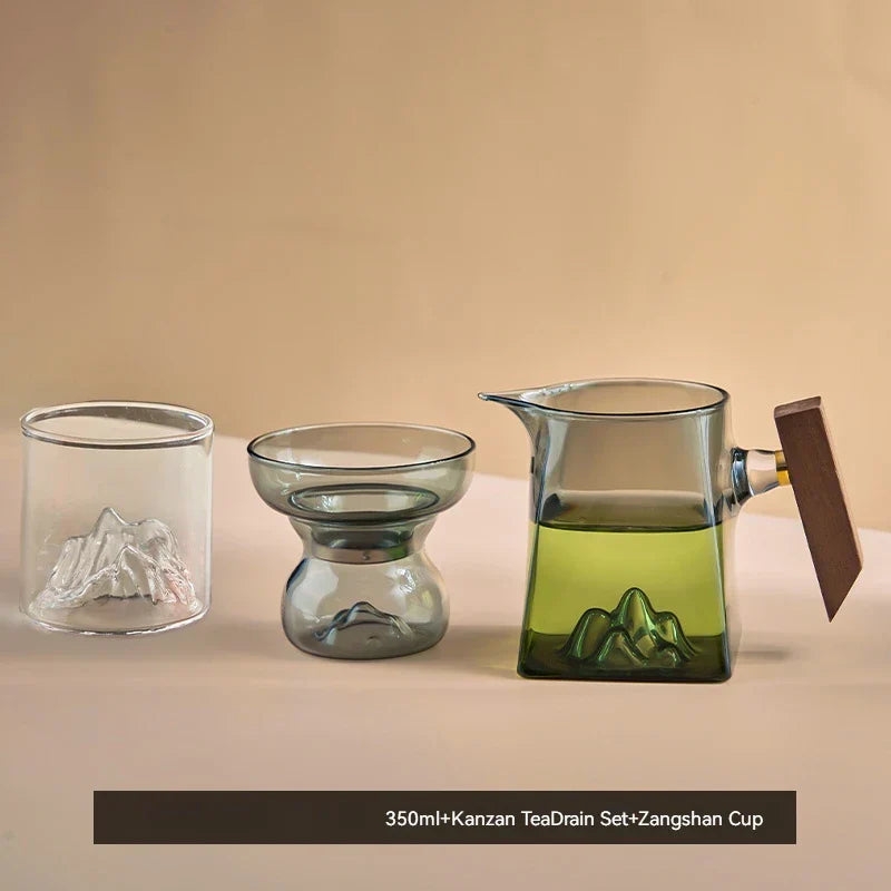 Decorbites™ Glas-Kung-Fu-Teebecher-Set mit Griff und Sieb, 350 ml
