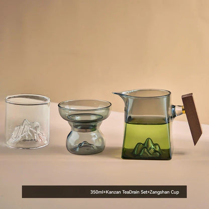 Decorbites™ Glas-Kung-Fu-Teebecher-Set mit Griff und Sieb, 350 ml