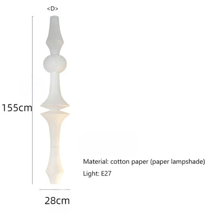 Japandi White Rice Paper Akari Pendant Light