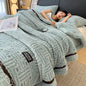 Decobites Cozy Fluffy Fleece Blanket for Autumn Winter, Soft Warm Maternal Child Bed Sofa Cover