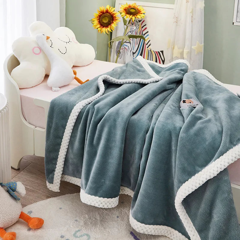 Manta de Siesta de Franela Decorbites™ para Niños - Cubierta Ligera y Acogedora para Cama Individual