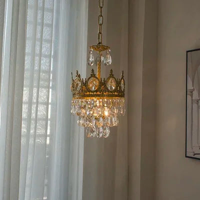 Decorbites™ Kristallkrone-Kronleuchter LED-Hängeleuchte für Wohnzimmer und Schlafzimmer – Moderne Luxus Vintage Französische Beleuchtung
