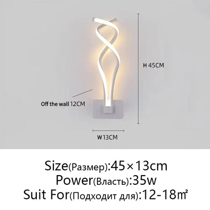 DecorBites™ LED Wall Lamps Modern Minimalist Bedroom Living Room Lighting Black White