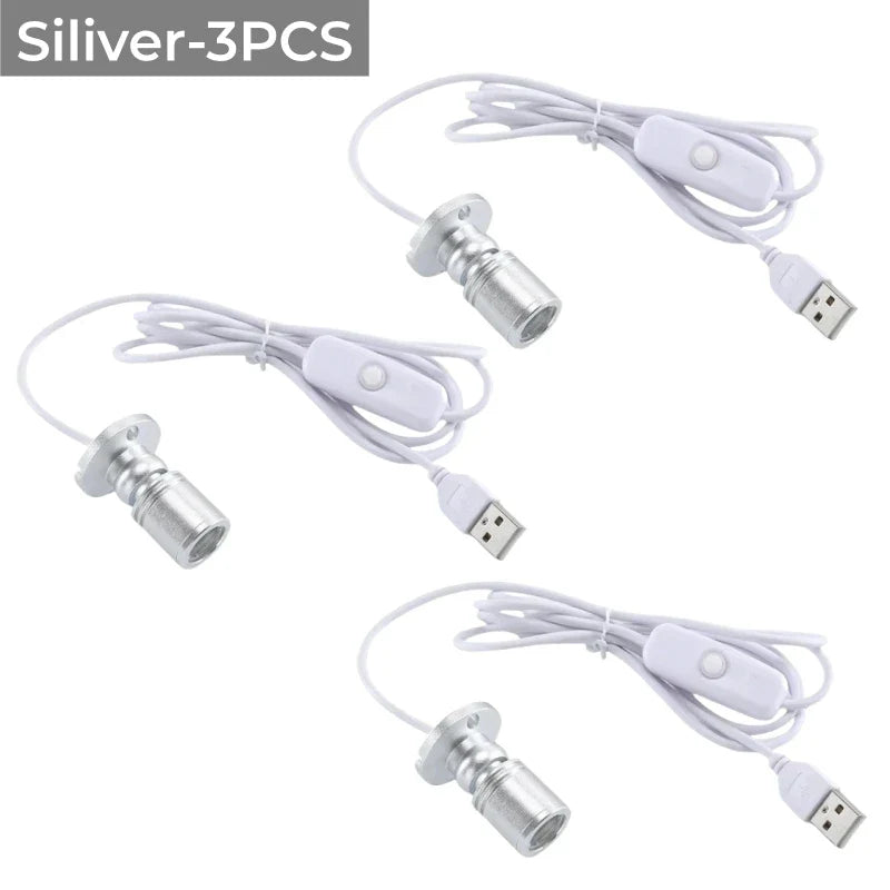 DecorBites™ LED Spotlight 1W/3W DC5V Cabinet Shelf Showcase Ceiling Lights Switch