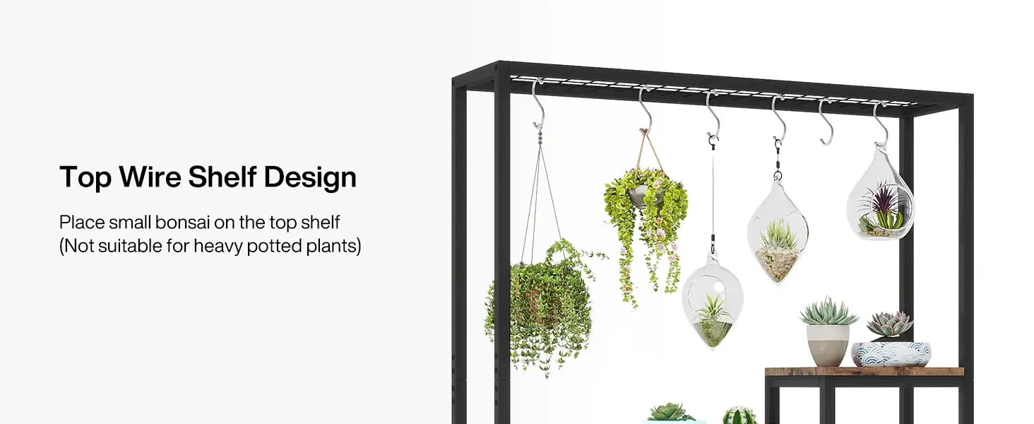 DecorBites™ Modern 5-Tier Tall Metal Plant Stand