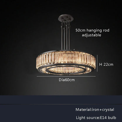 DecorBites™ Gold Crystal Ceiling Chandelier LED Light Fixture for Luxury Home Decor
