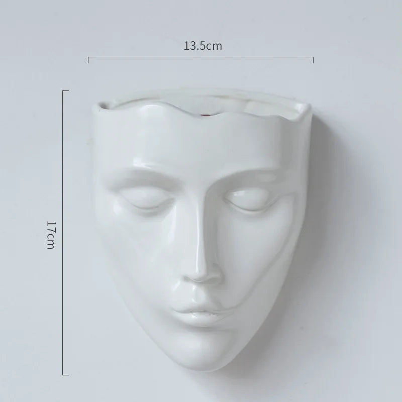 DecorBites™ Ceramic Wall-mounted Vase for Plant Pots and Flower Arrangement