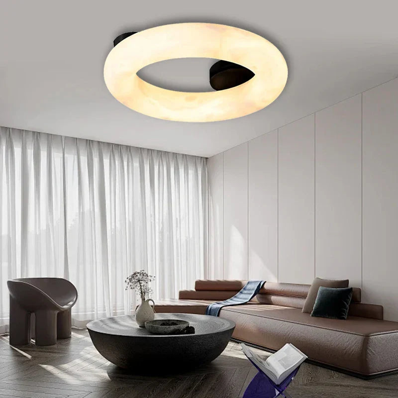 DecorBites™ Elegant Alabaster Marble Ceiling Chandelier for Living Room Bedroom