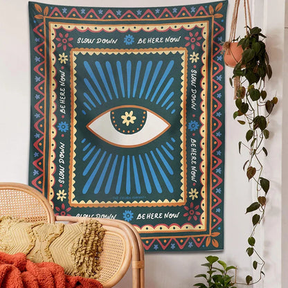 Decobites Retro Eye Tapestry Wall Hanging Hippie Boho Decor Witchcraft Tapestries