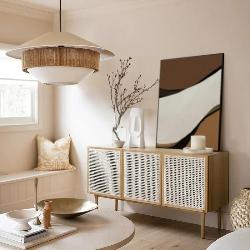 Decorbites™ Japanisches Hanfseil-Leuchter für Küche, Schlafzimmer und Hotel – Minimalistisches Wohnaccessoire