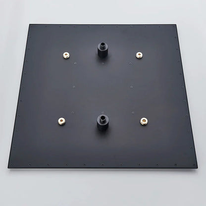 Cabezal de ducha tipo lluvia con luz LED cromada DecorBites™ de 24 pulgadas, montaje en techo, rociador superior y brazo.