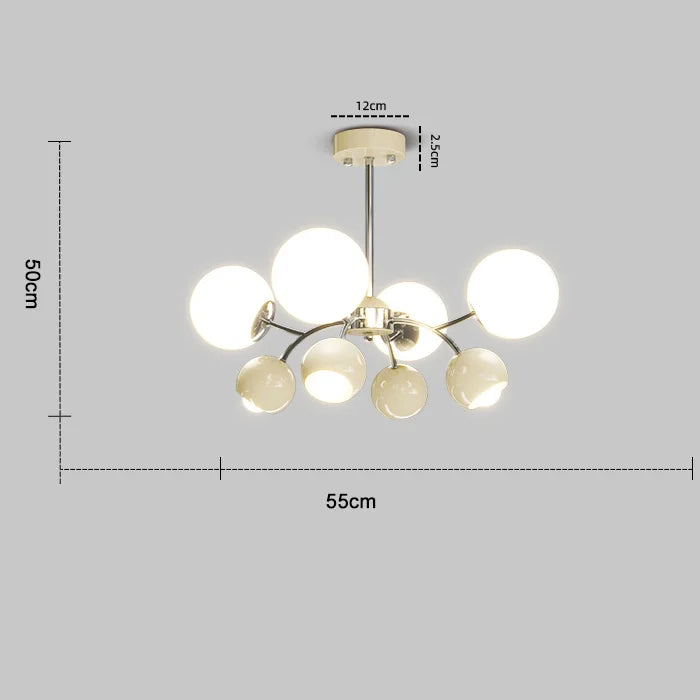 Lámpara colgante DecorBites™ color crema para sala de estar, estilo restaurante Magic Bean, luz medieval para dormitorio