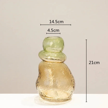 DecorBites™ Gourd Shape Gradient Glass Vase Irregular Rockery Terrarium Home Decoration