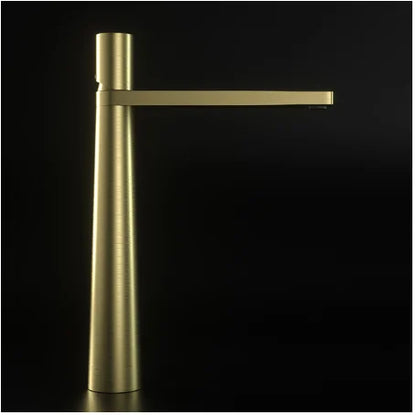 DecorBites™ Basin Faucet: Black/Grey Brass Bathroom Mixer Tap, Single Handle Hot Cold Lavatory