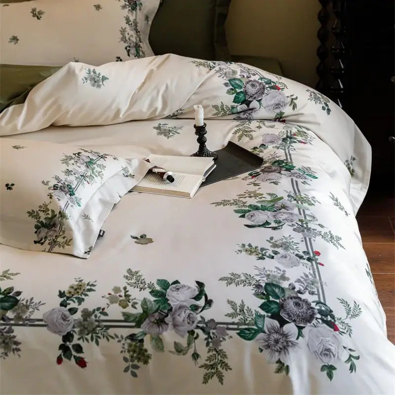 Decobites American Pastoral 1000TC Egyptian Cotton Floral Bedding Set