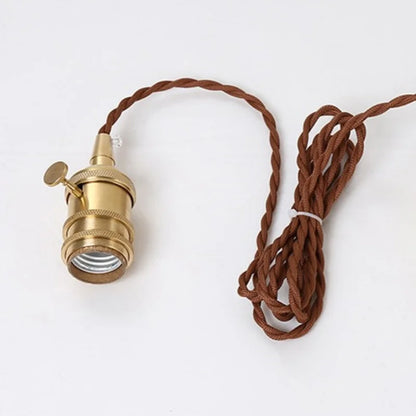 DecorBites™ Ceramic Knob Switch LED Pendant Lamp, Nordic Walnut Wood Hanging Light Fixtures for Living Room