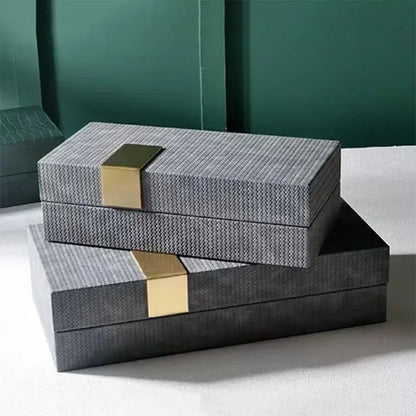 DecorBites™ Leather Jewelry Box: Chic Storage Solution for Dresser or Desk