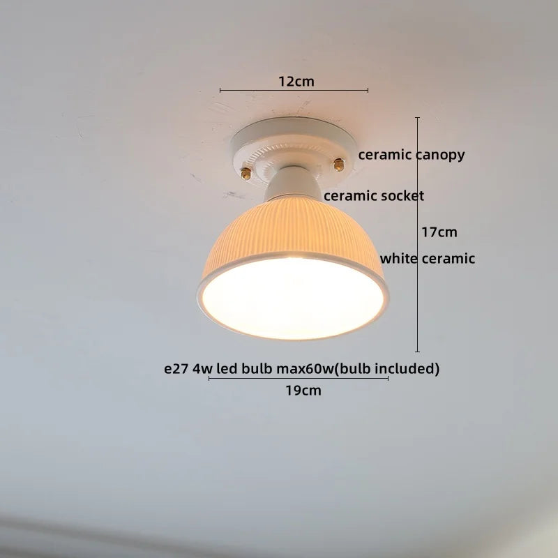 Glass Copper Ceiling Light
