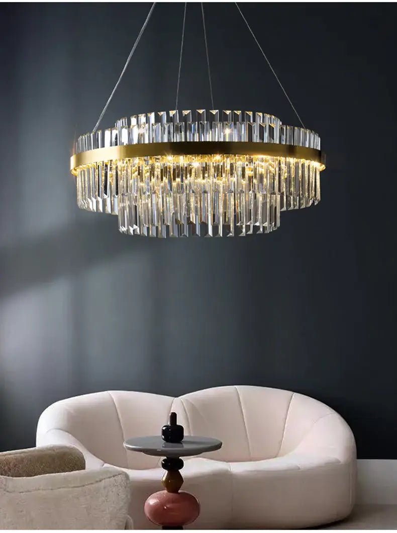 DecorBites™ Luxury LED Crystal Chandelier for Home Decor