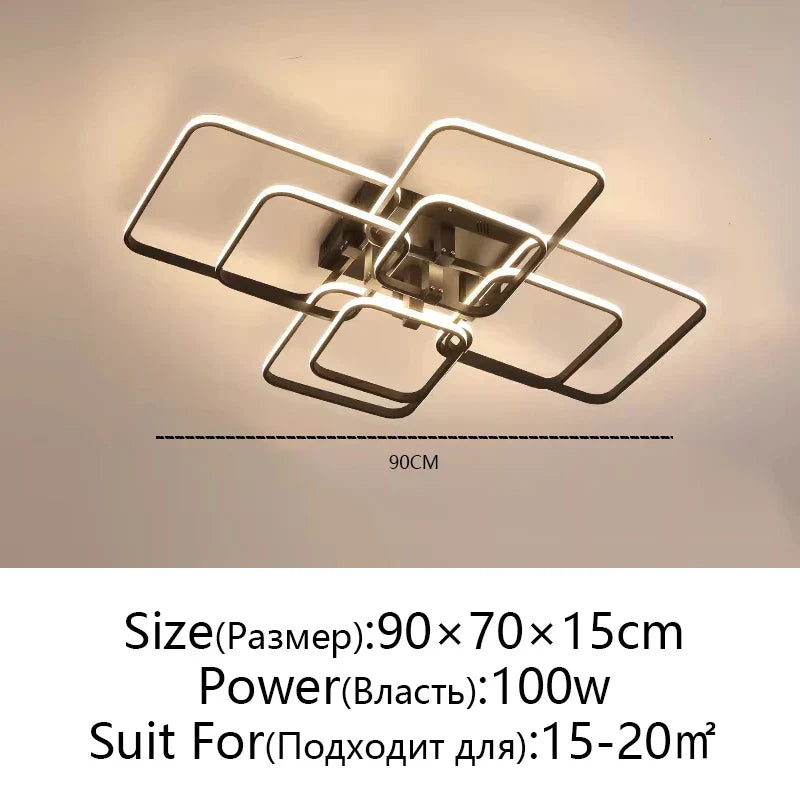 DecorBites™ LED Ceiling Light: Modern Dimmable Fixture for Home Living Room, Bedroom, Dining Room