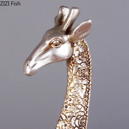 ديكور بايتس™ تمثال زرافة من الراتنج، ديكور مكتب، ديكور جمالي للغرفة