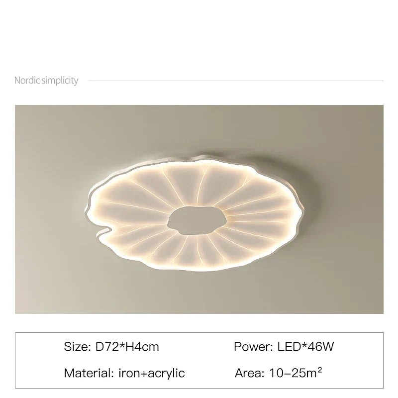 DecorBites™ Lotus Leaf Design LED Ceiling Lamp: Smart Chandelier Light for Home Décor