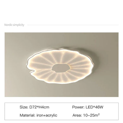 DecorBites™ Lotus Leaf Design LED Ceiling Lamp: Smart Chandelier Light for Home Décor